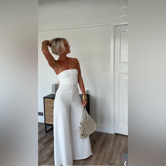 ZARA STRAPLESS LONG JUMPSUIT - Picture 6 of 15